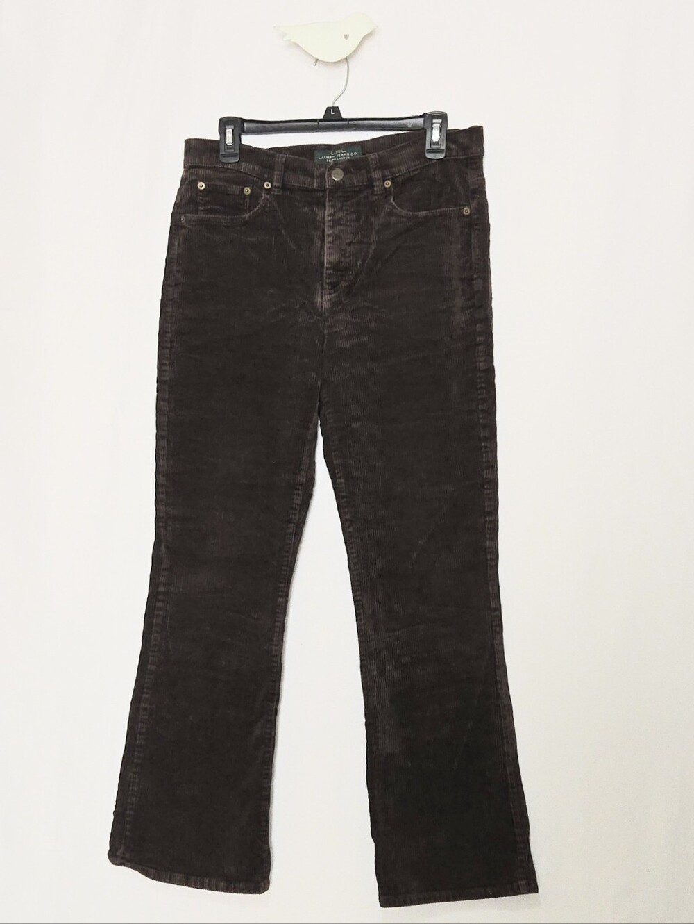 Lauren Ralph Lauren Dark Brown Corduroy Pants - Mid-to-High Rise - Retro- Size 8